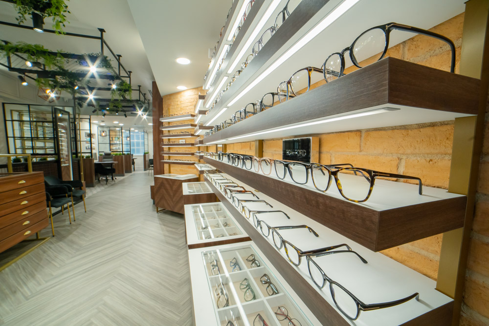 Glasses display at Safarian and Simon Opticians